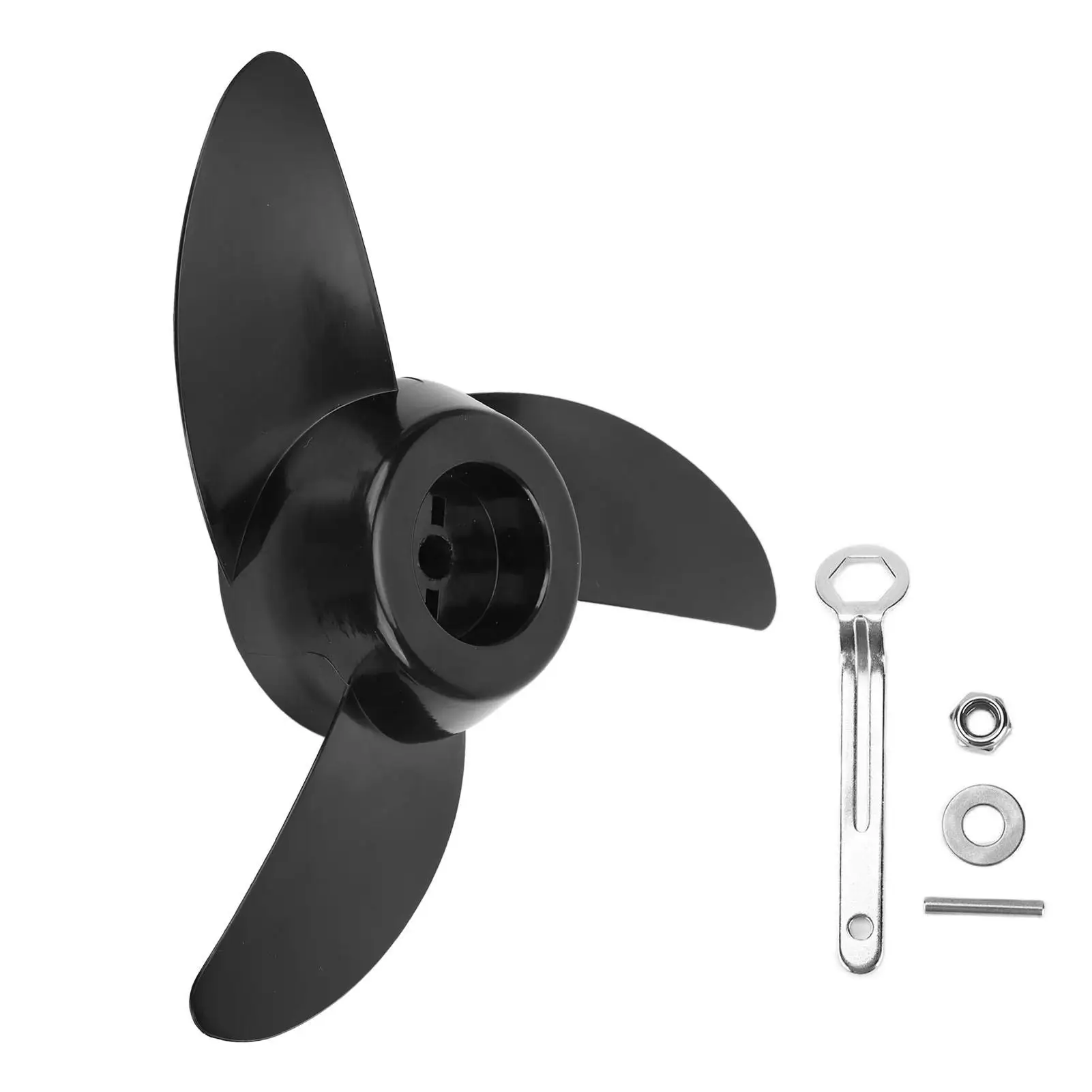 Boat Engine Propeller High Thrust Rugged Anti Corrosion Outboard Propeller Kit 3 Blades for 28lb 36lb 46lb 12V 24V Motors