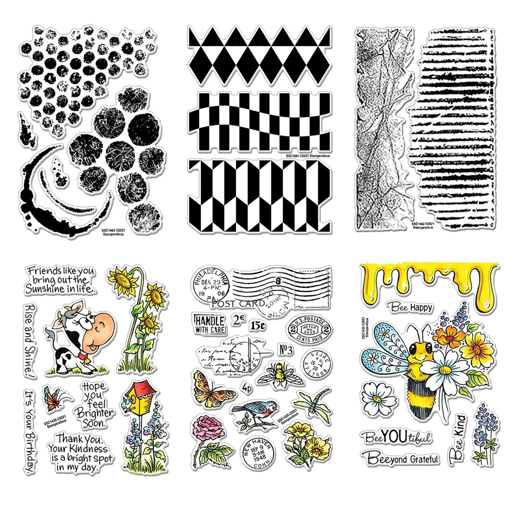 11*16cm Clear Stamps for Card Scrapbooking Animal Flowers Cow Cat Dog Birds Stamp Account Craft Set No Cutting Dies