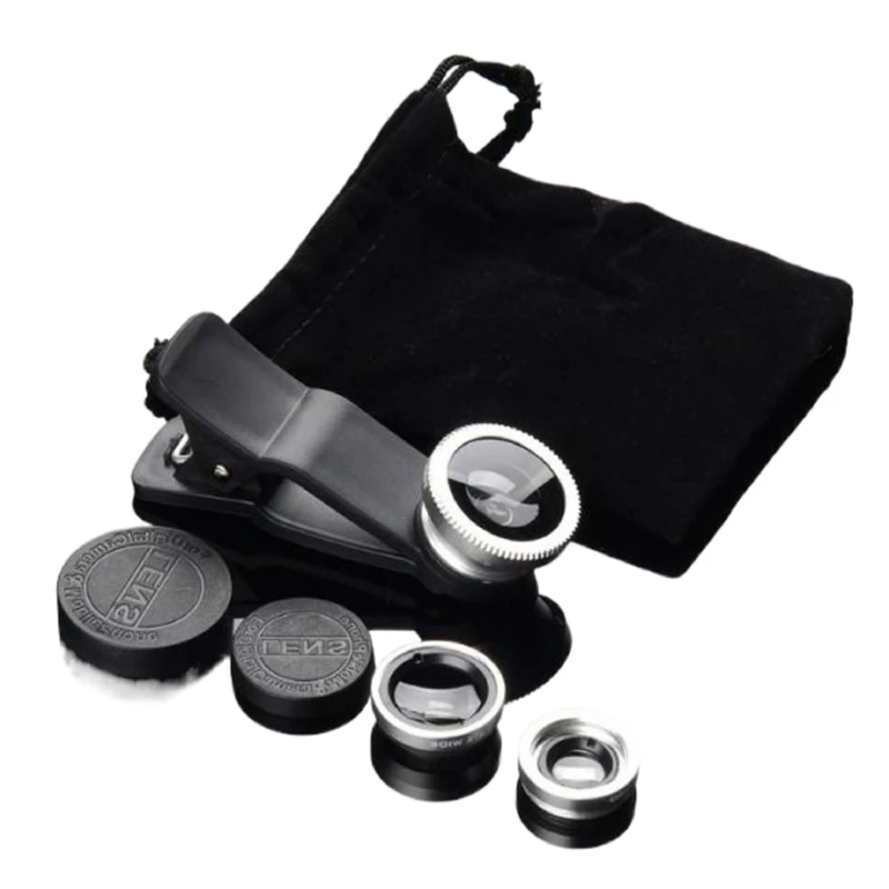 Clip On Phone Fisheye Lens Universal Wide Macro Fish Eye Lens Clip Lens 601E