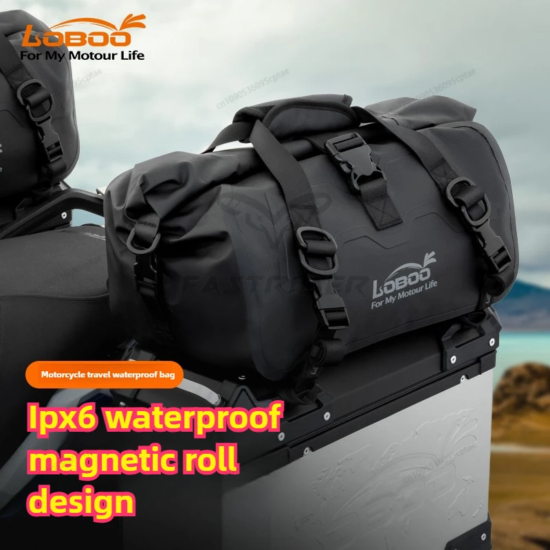 

LOBOO редис мотоцикл 20л уличная пригородная водонепроницаемая сумка с коротким рулем мотоциклетная задняя сумка магнитная сумка на заднее сиденье