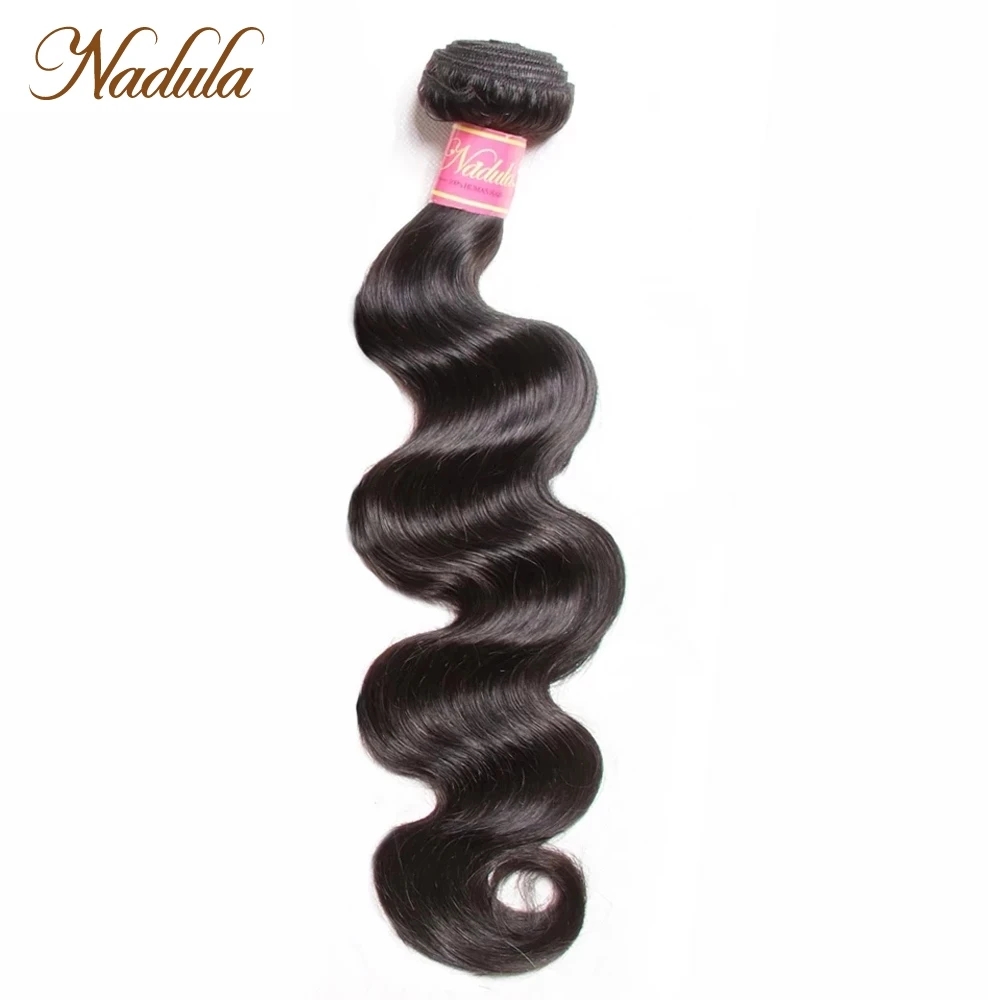 Nadula Capelli Onda Del Corpo Indiano Capelli intrecciati Umani di 100% Prodotti per I Capelli di Remy di Estensioni Dei Capelli di Colore Naturale Può Mescolare Bundles