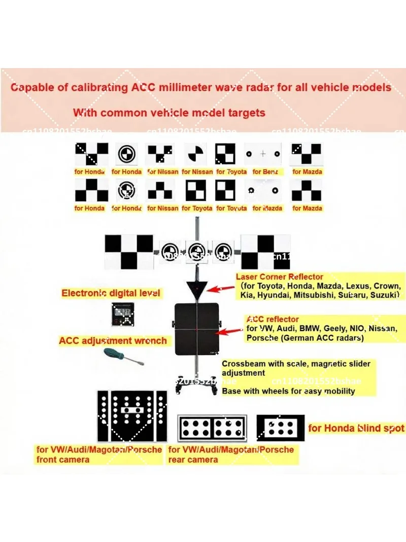 Universal Calibration Tool All-Model ACC mmWave Radar and Front Camera Calibration for VW Rear Camera and  Blind Spot