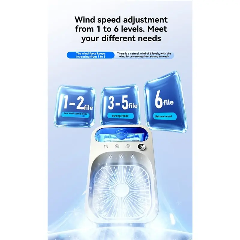 INLIG-USB Air-Cooling Humidifying Mist Fan Portable B