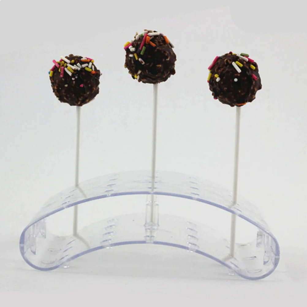 رف حامل عرض مصاصة بلاستيكي لتزيين حفلات الزفاف وحلوى الكب كيك وسهل التجميع والتخزين