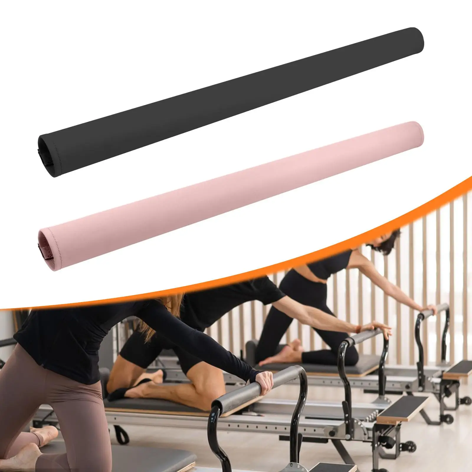 Cubierta de barra de cuero PU, funda protectora para pasamanos, cubierta de varilla de empuje para Pilates, reformador, equipo de Pilates, entrenamiento