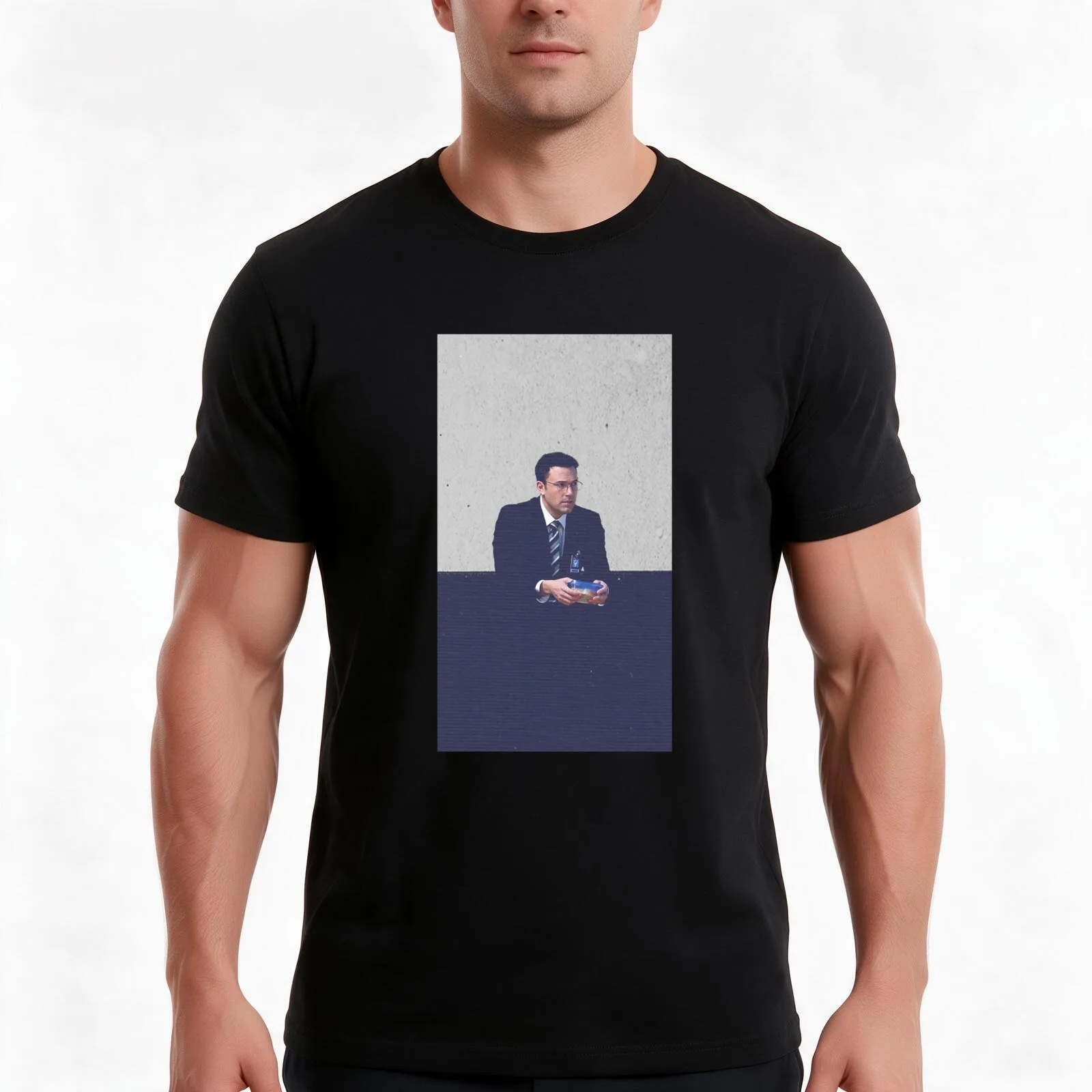 Ben Affleck - The Accountant T-Shirt, Summer Casual Cotton Tee, Oversized Streetwear Tops, Vintage Graphic Print, 100% Cotton