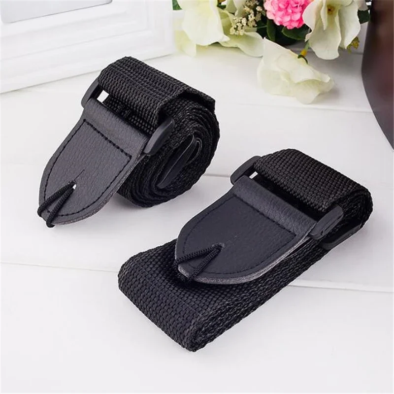 Guitar Leather Strap Adjustable Shoulder Belt For Acoustic Electric Bass Guitar Universal Guitar Parts Accessories Black