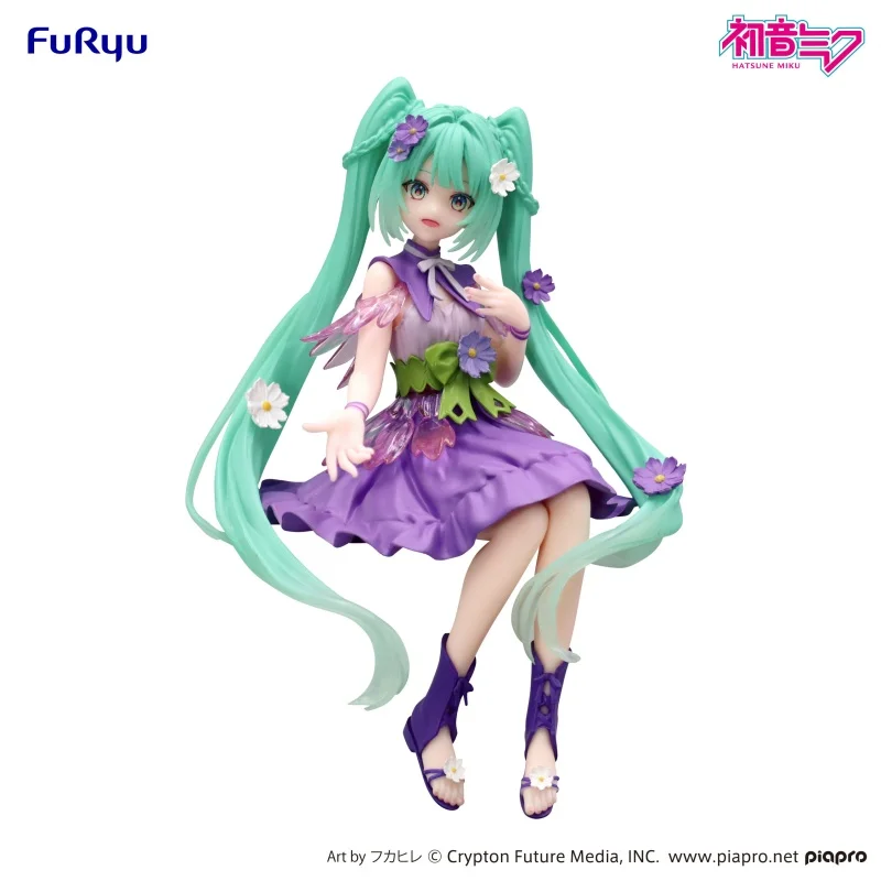 

New Furyu Hatsune Miku Anime Toy Beautiful Miku Purple Persimmon Fairy Pretty Girl Figurine Model Collection Ornament Toy