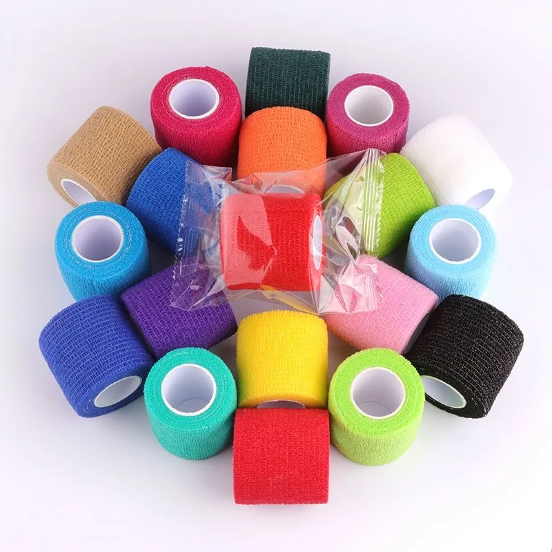 18 Colors Colorful Athletic Wrap Tape Self Adhesive Elastic Bandage Elastoplast Sports Protector Knee Finger Ankle Palm Shoulder