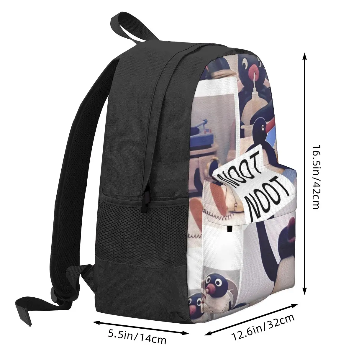 Pingu ransel wanita Anime binatang lucu Penguin Mochila 3D tas sekolah anak-anak klasik motif Laptop Mochila ransel anak-anak