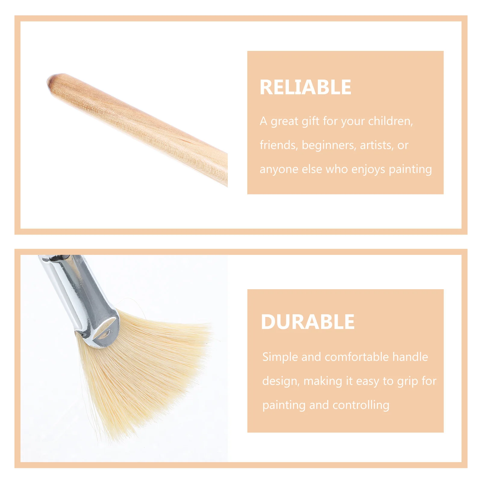 

3pcs Portable Paint Brush Set For Watercolor Acrylic Gouache Lightweight Artist Tool Multi-Function Reusable Supply