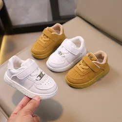 Children All-match Solid Small White Shoes Baby Kid's Walking Shoes Boys and Girls Outdoor Sneakers Kids Casual Footwear