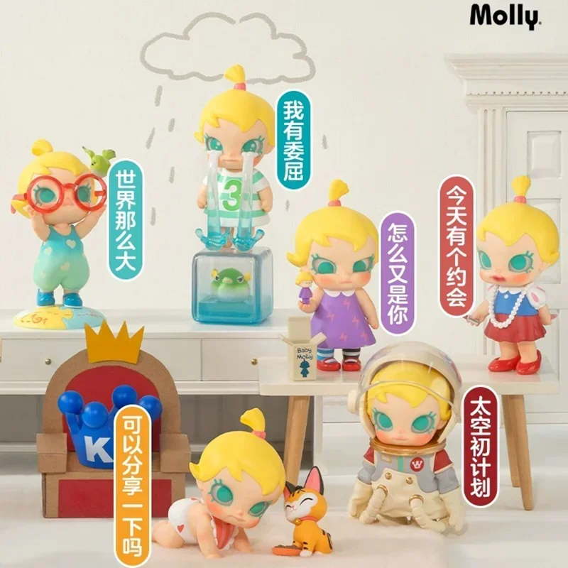 Baby Molly When I Was Three Years Old Series Blind Box Fashion Toy Gifts Tabletop Decoration Mystery Box Kids Surprise Gift Toy