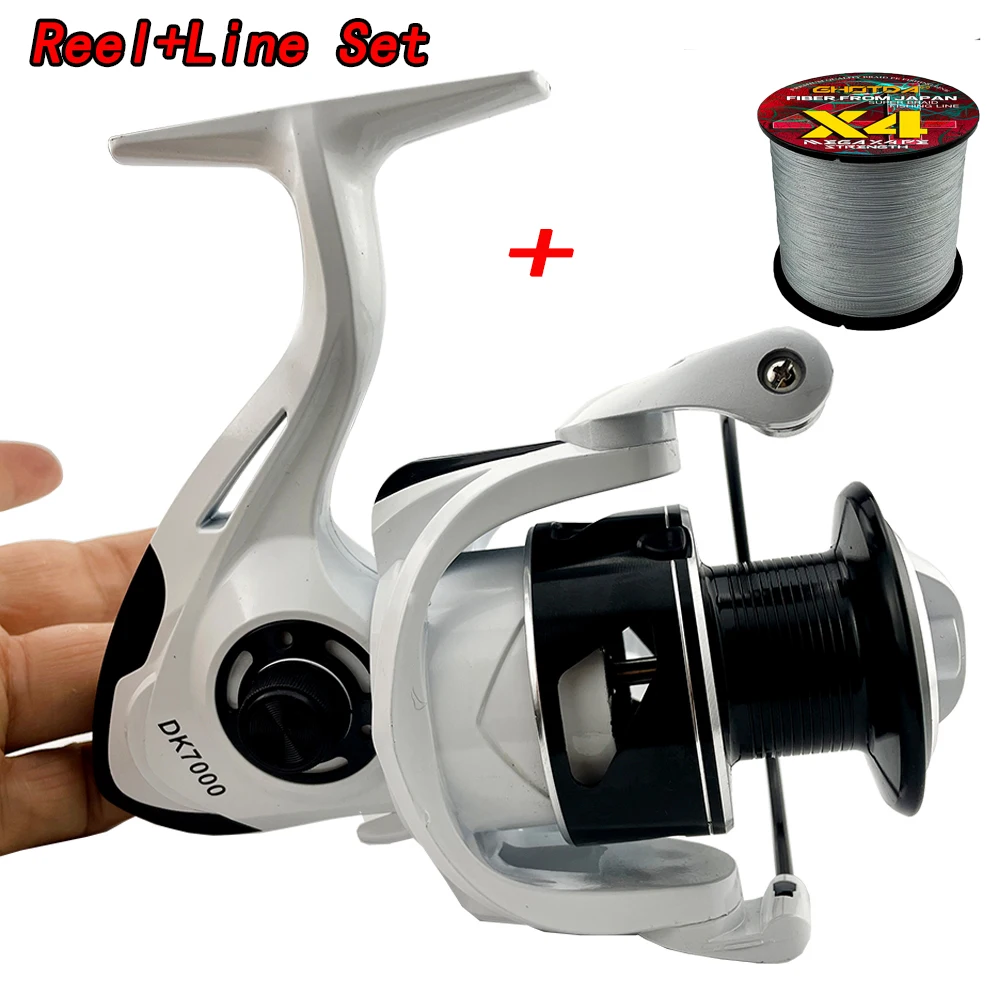 

Aluminum Metal Spool Spinning Fishing Reel High Speed 5.2:1/5.1:1 Gear Ratio Carp Reels With PE Line Feashwater Saltwater Carp