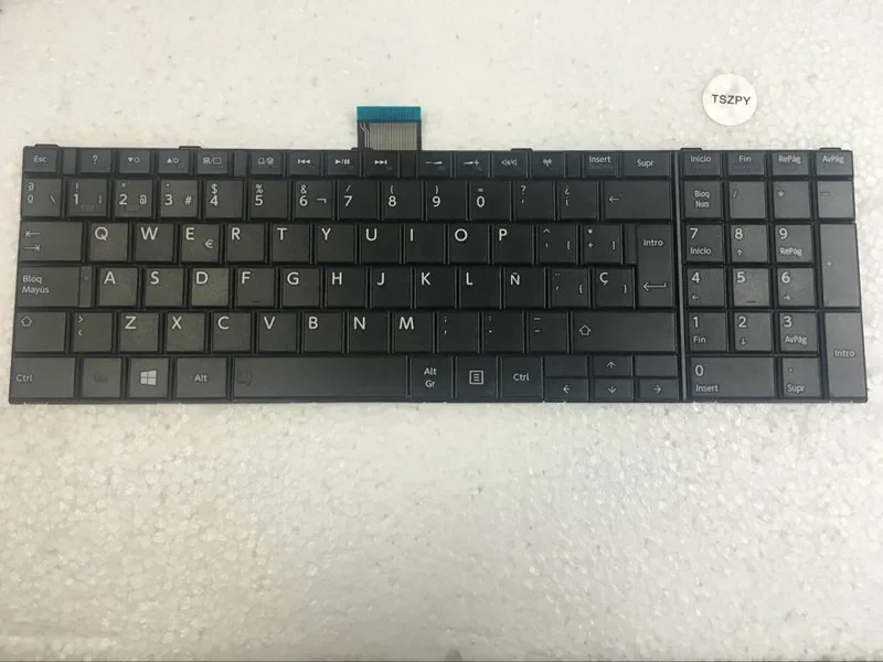 Hiszpańska klawiatura do Toshiba Satellite C850 C855 C870 C875 L875 L850 L850D L855 P850 S850 S855D czarna