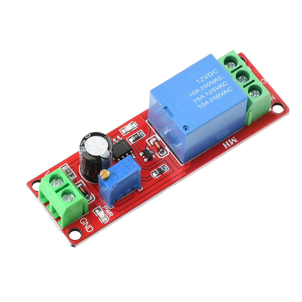 NE555 Timer Switch Adjustable Disconnect Module Time Delay Relay Module DC 12V Delay Relay Shield 0~10S