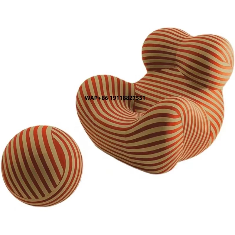 

Morden Style Fabric Living Room Luxury Single Sofa Bean Bag Chair Sofa Set Furniture