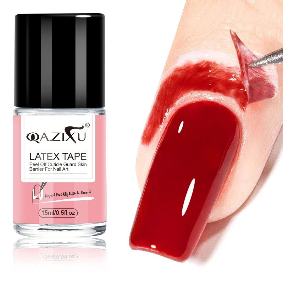 15ml 네일 필 오프 네일 라텍스 테이프 젤 네일 폴리쉬 보호 도구 및 네일 젤 폴리쉬 리무버 세미 퍼머넌트 바니쉬 키트