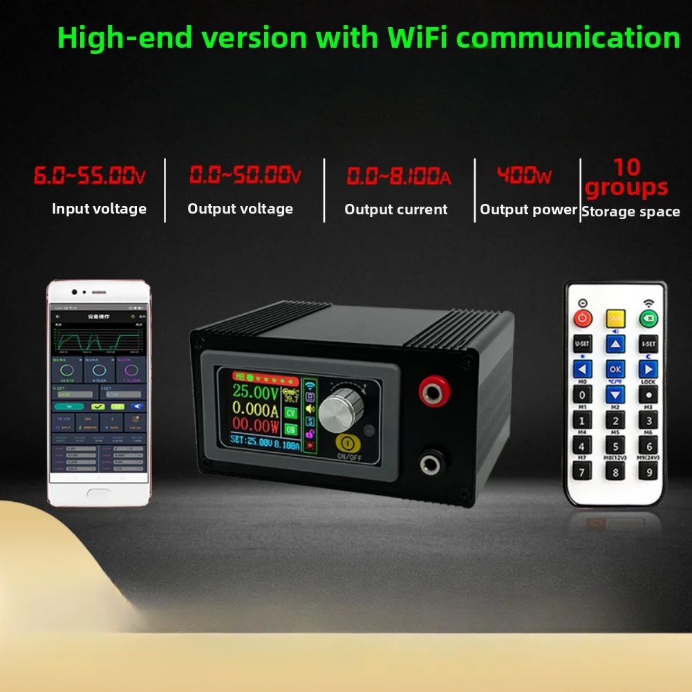 400W Programmable DC Power Supply 0-50V 0-8.1A Digital Controller with Overvoltage Overcurrent Overpower Protection