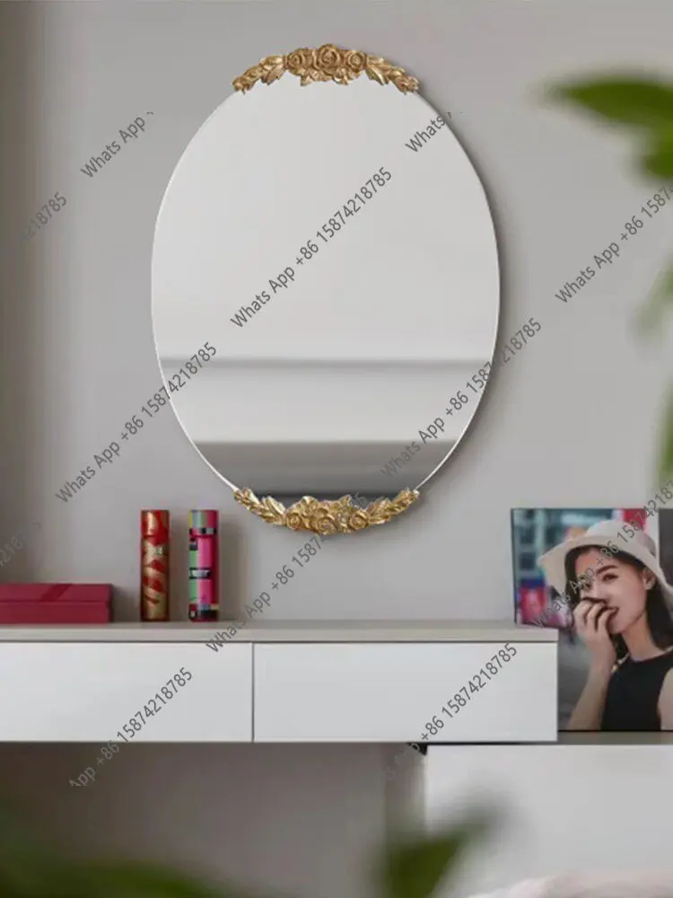 VB Full-length Mirror Modern Home-use Full-length Mirror Wall-mounted Wall Decorative Mirror French Simple Makeup Bathroom