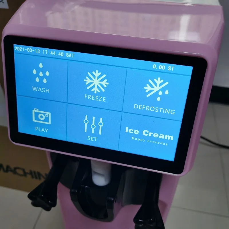 الفولاذ المقاوم للصدأ رائجة البيع الطابق الدائمة آلة الآيس كريم الزبادي المجمد صانع الآيس كريم لينة تخدم آلة الآيس كريم التجارية