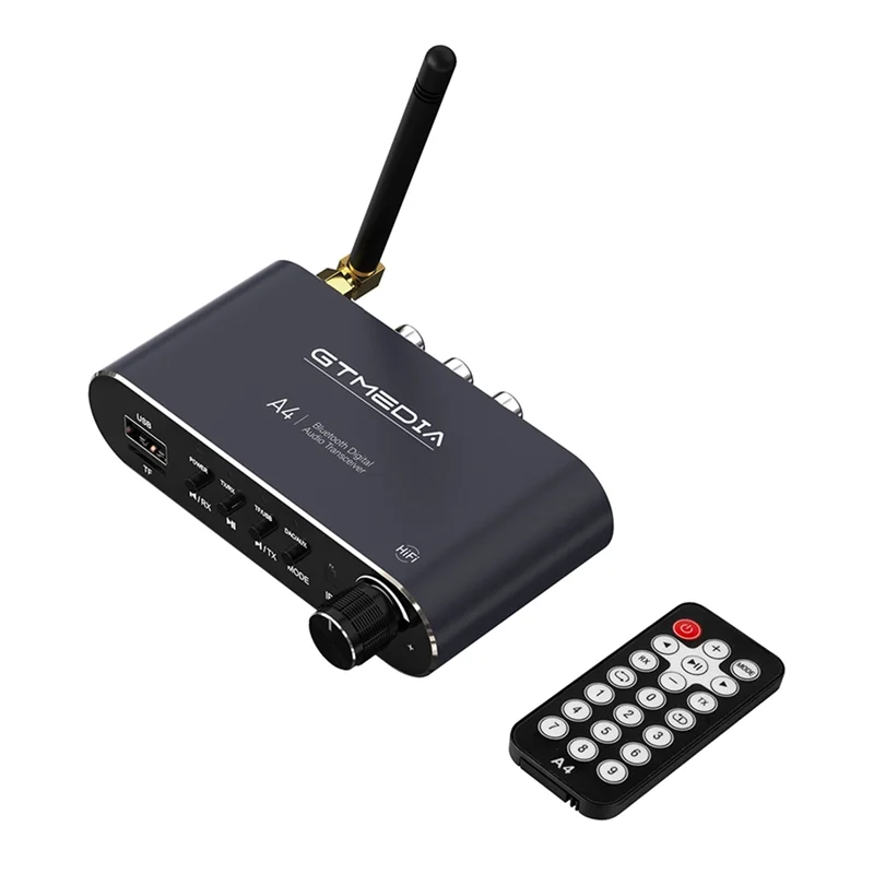 A47F-GTMEDIA A4 بلوتوث 5.1 محول صوت لاسلكي مع RCA، مقبس 3.5 مم، فك تشفير SBC/AAC للتلفزيون والسيارة
