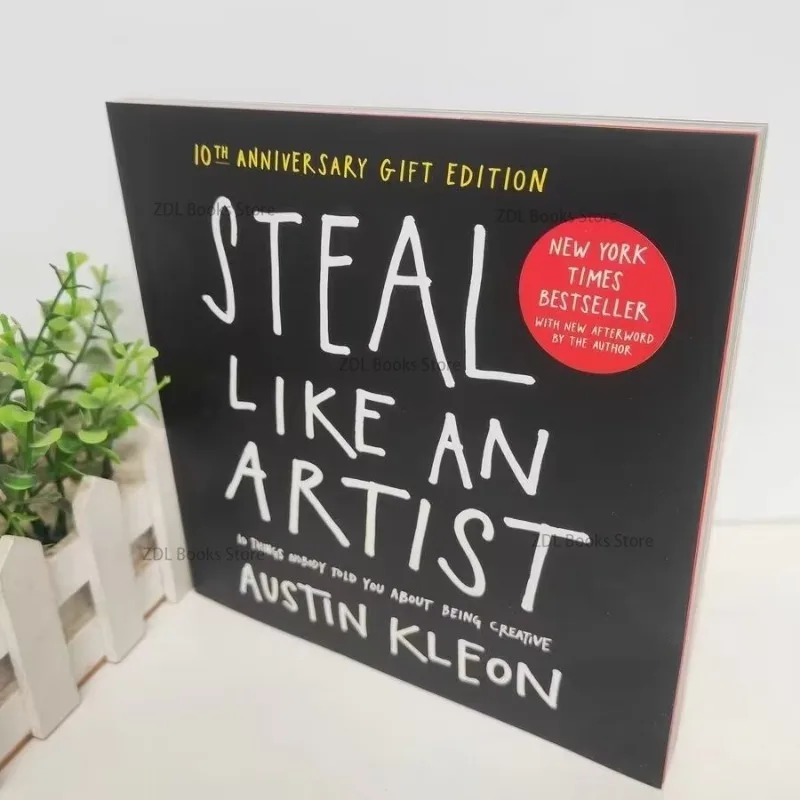 livro com verso de papel para artista roube como um artista que lhe disse sobre ser criativo por austin kleon brochura em ingles 10 coisas 01