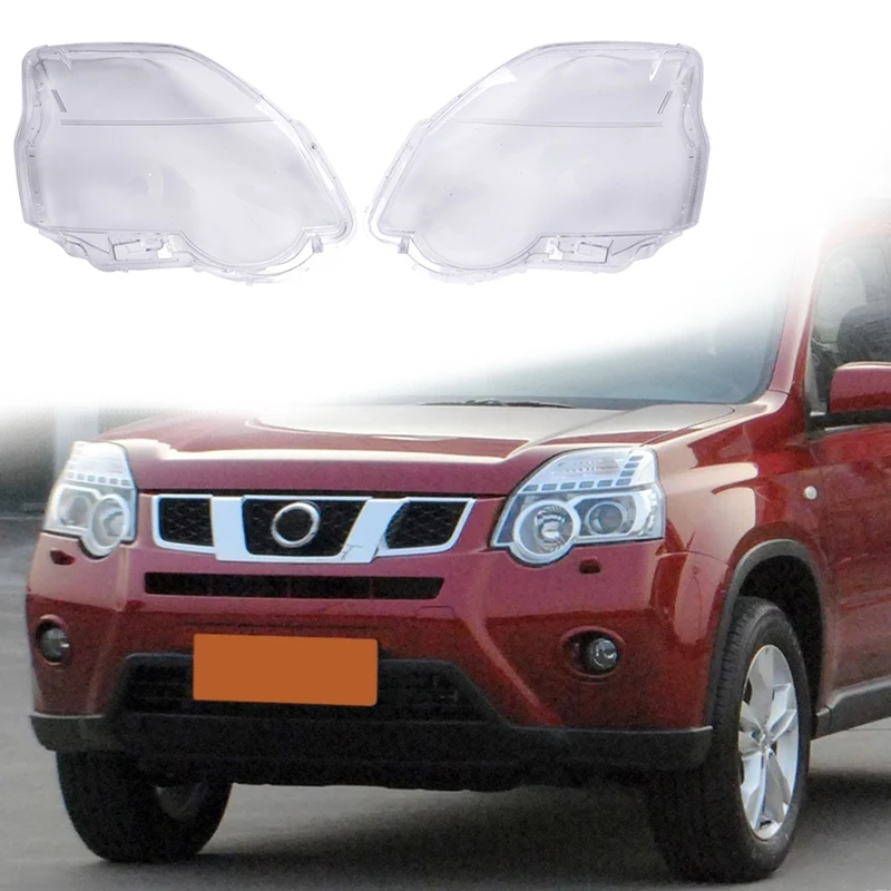 1 Pair Car Headlight Shell Transparent Lampshade Car Transparent Headlight Cover For Nissan X-Trail 2011-2013