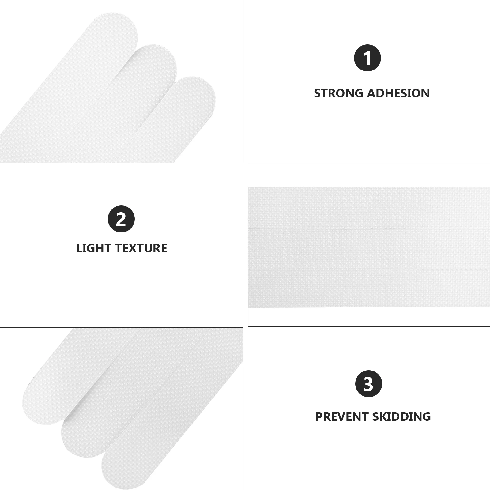 

6Pcs Anti-Slip Strips Strong Adhesion Non Slip Bath Treads for Bathtubs Showers Stairs Floors Waterproof Skid Resistant Plastic