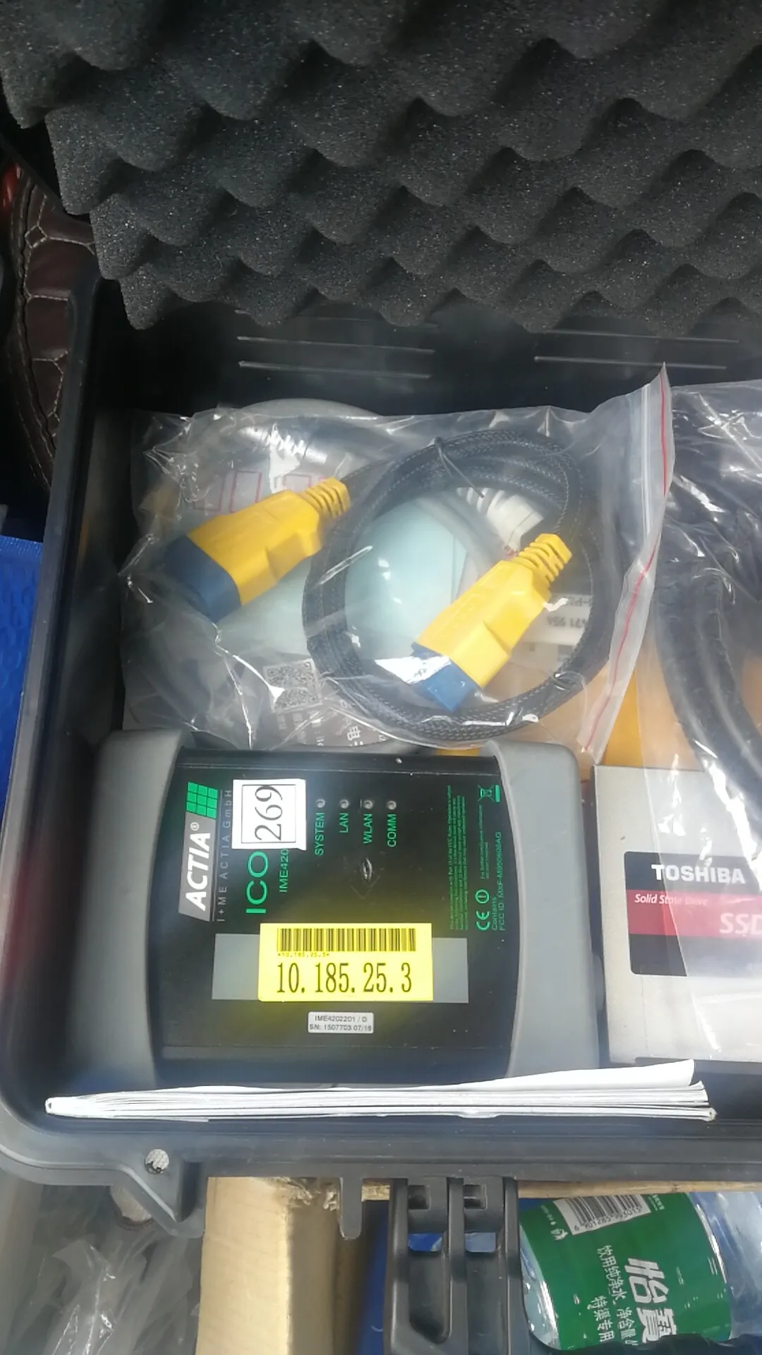 apply to New ACTIA ICO 269 car diagnostic device with original data cable, supporting OBD2 interface diagnosis
