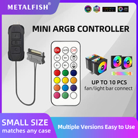 Metalfish MINI ARGB Controller 5V3PIN to SATA Light Regulator with Remote For PC case fans