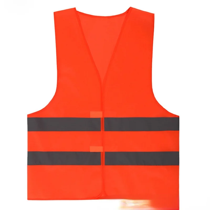 Gilet riflettente di sicurezza per auto gilet a strisce gilet a strisce riflettenti gilet riflettente di emergenza per auto giacca ad alta visibilità in rete fluorescente