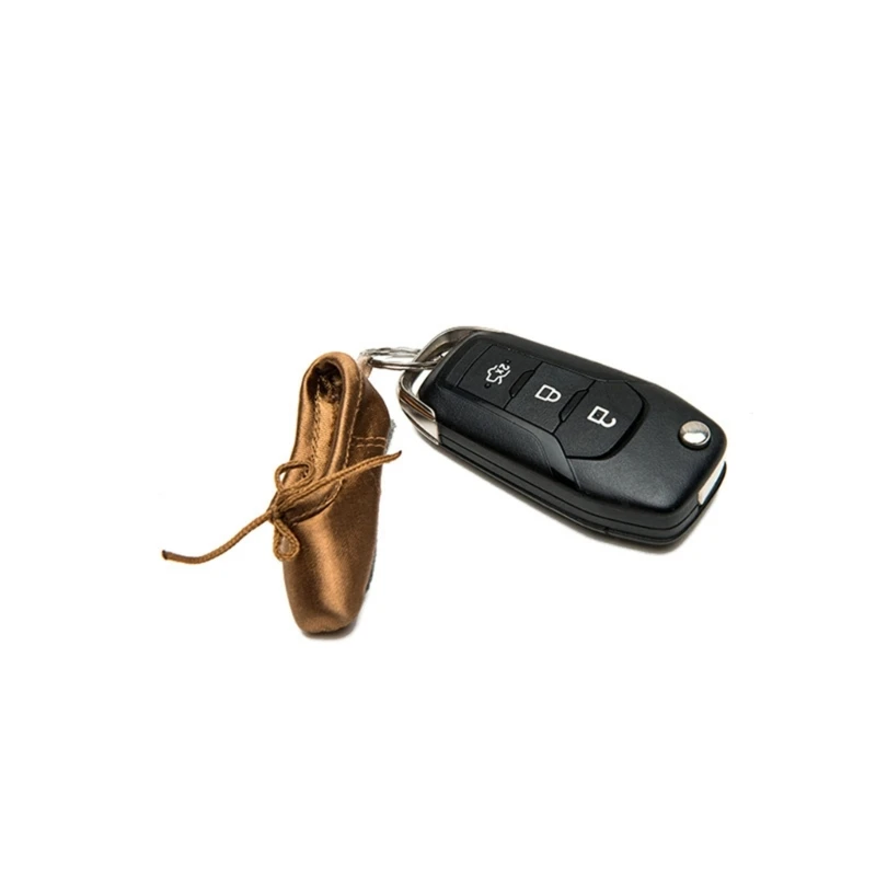 Pointe Shoes Keyrings Mini Ballet Shoe Purse Keychain Handmade Pointe Shoe Charm Bag Penddant Gift for Dance Lovers