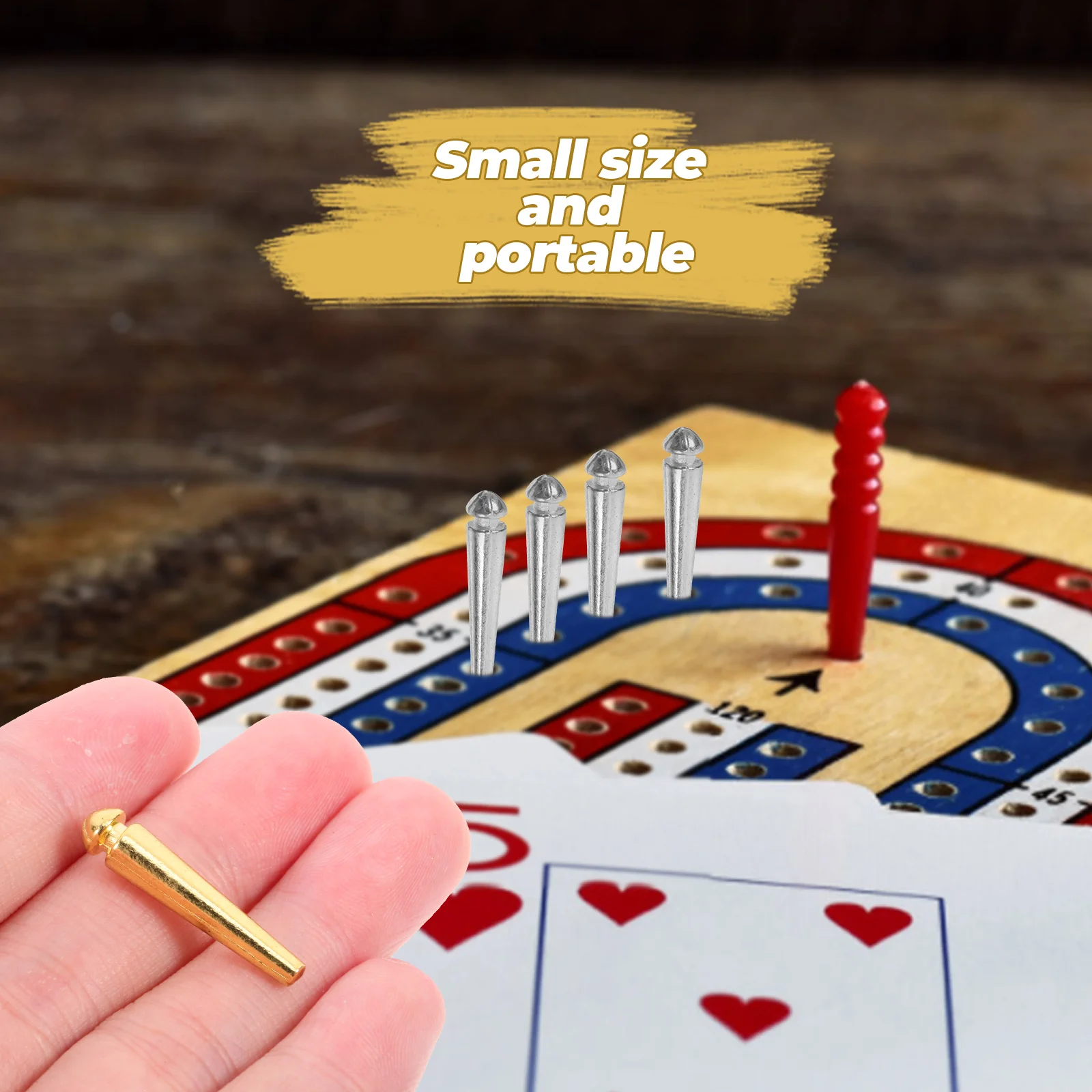 

100pcs Metal Cribbage Board Pegs Scoring Pins Game Score Tracking Portable Durable Sturdy Desktop Pegs Multi-Functional Playing