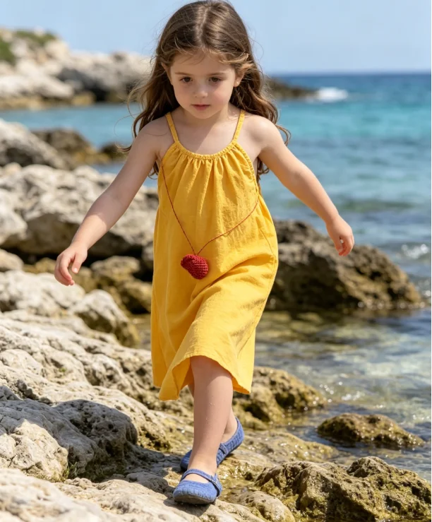 Girls' Dress 2026 Spring and Summer New Children's Clothing Korean Wind Girl Baby Sweet Holiday Wind Gentle Suspender Dress