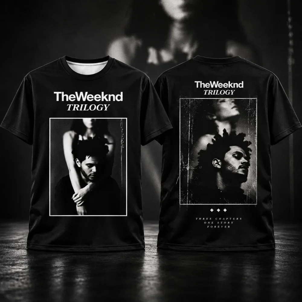 2026 The Weeknd Trilogy 3D Print T-shirt Unisex Men Women Retro Album Cover Tee Pop Music Fan Short Sleeve Streetwear