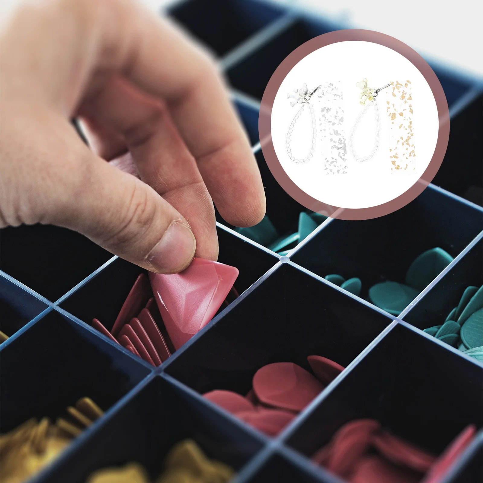 

2Pcs Pipa Picks Storage Board Acrylic Guzheng Nails Holder Lightweight Instruments Organizer Pipa Picks Organizer Board