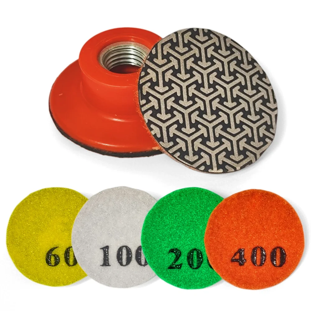 1/4/5Pcs 50mm Electroplated Diamond Polishing Pads Fast Removal For Tile Glass Concrete Stone Metal Grinding and Polishing Tools