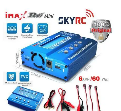 Original SKYRC IMAX B6 60W MINI Balance Charger Professional Discharger  for RC Helicopter Toys SPORT Battery Drone Charging