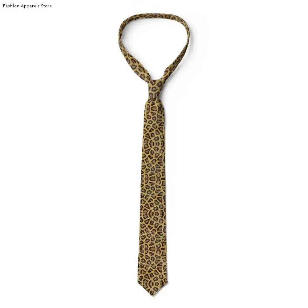 

Creative 8cm Leopard Print Tie Narrow Adjustable Snakeskin Print Tie Soft Hand Tied Men Necktie Suit Accessories