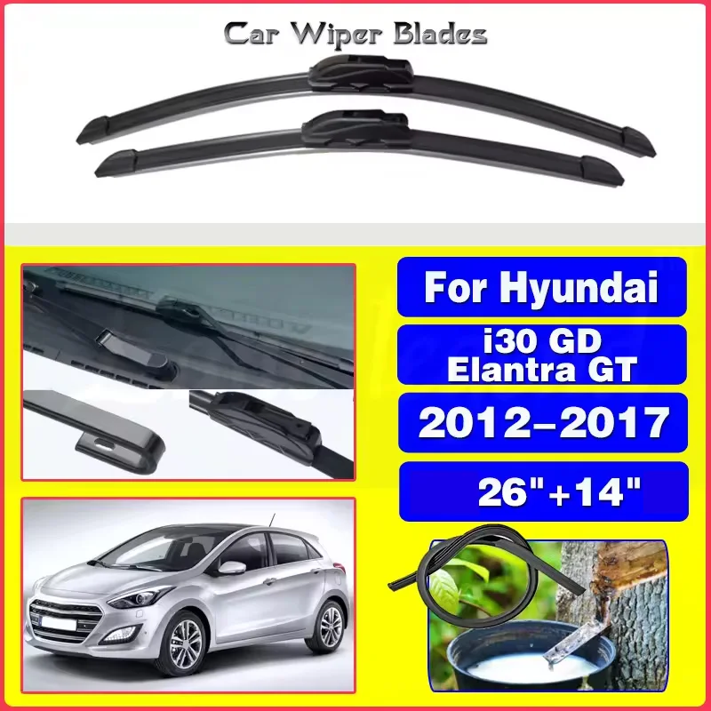 

For Hyundai i30 GD Elantra GT 2012 2013 2014 2015 2016 2017 Windshield 26"14"Silent upgrade