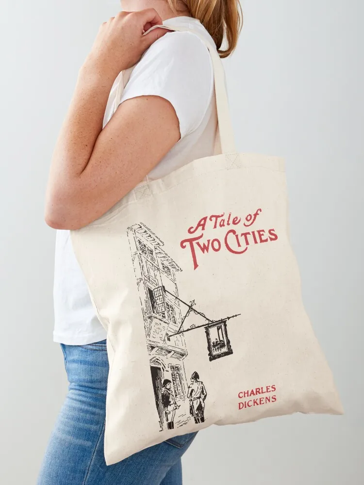 A Tale of Two Cities T-Shirt Charles Dickens, Classic Novel Literature Vintage Retro Wall Art Tote Bag Canvas Canvas Tote Bag