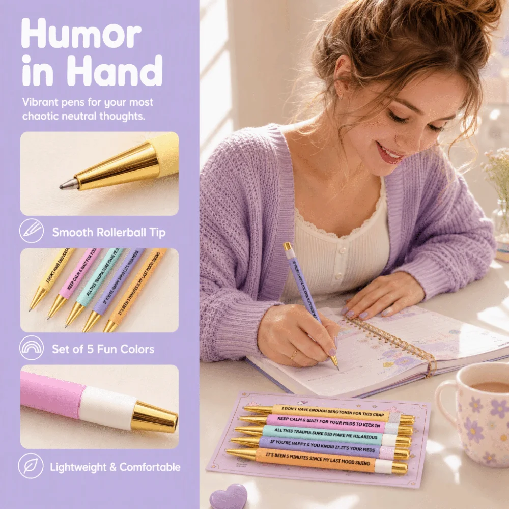 Wellness Funny Ballpoint Pens Uplifting Inspirational Positive Affirmation Pens Encouraging Writing Pens School