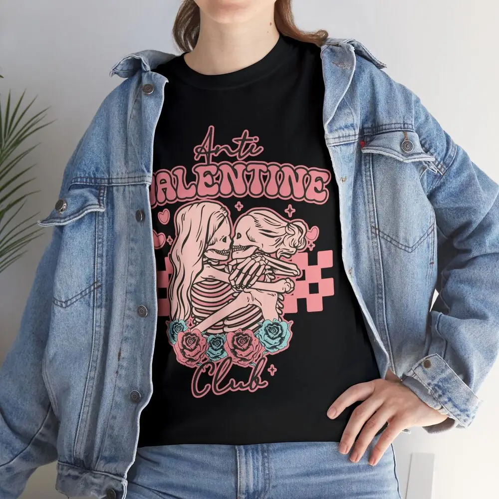 Retro Anti Valentine's Day T Shirt Nurse Gift for Her Funny Cute Tee Women Men