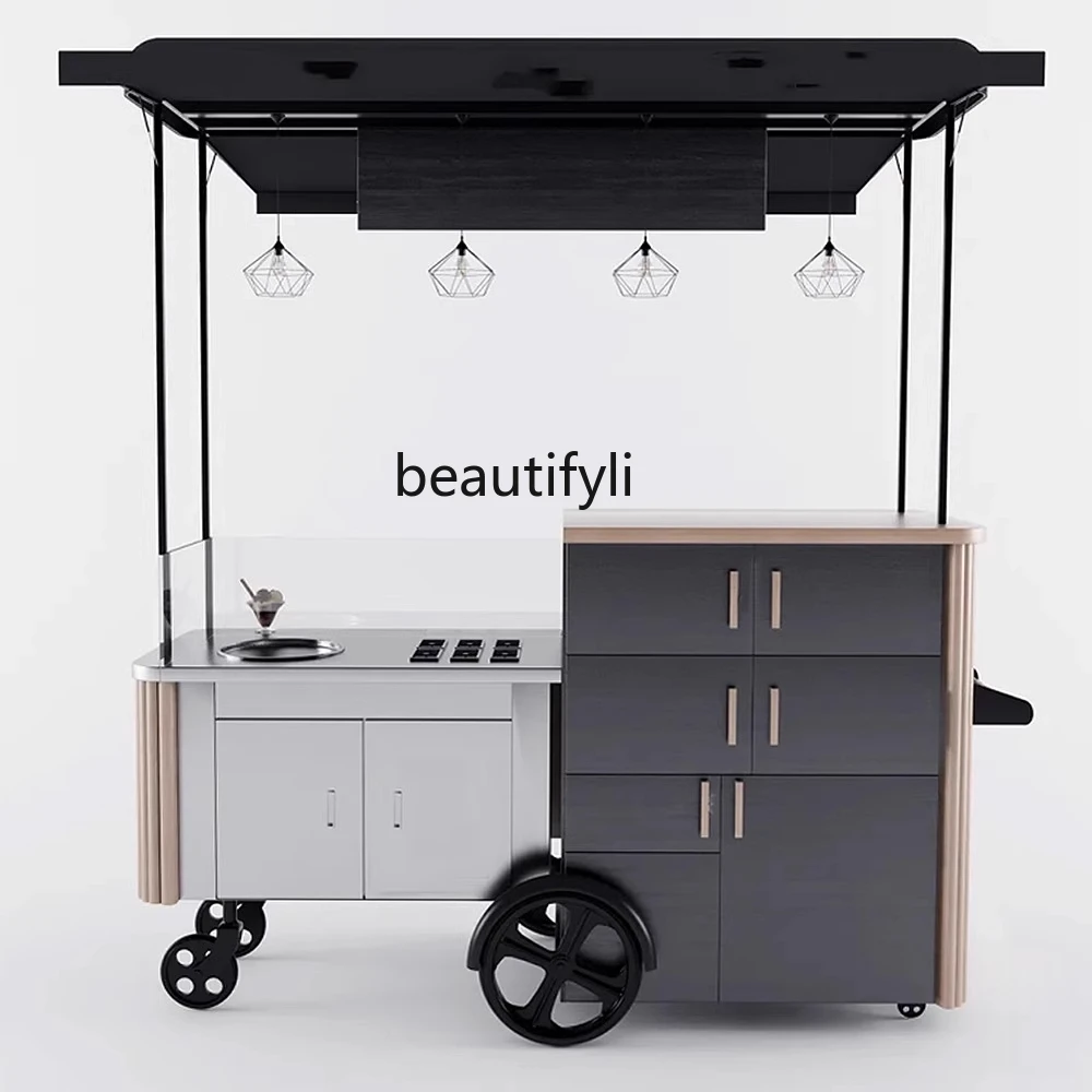 yj24 Shopping mall mobile, stall cart, decoration, promotional car, storefront display stand, snack activity car