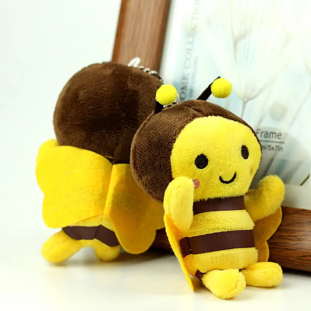 12cm Bee Festival Plush Doll Animation Bee Festival Activity Decoration Gift Cute Plush Small Pendant Plush Bee Doll Bag Pendant