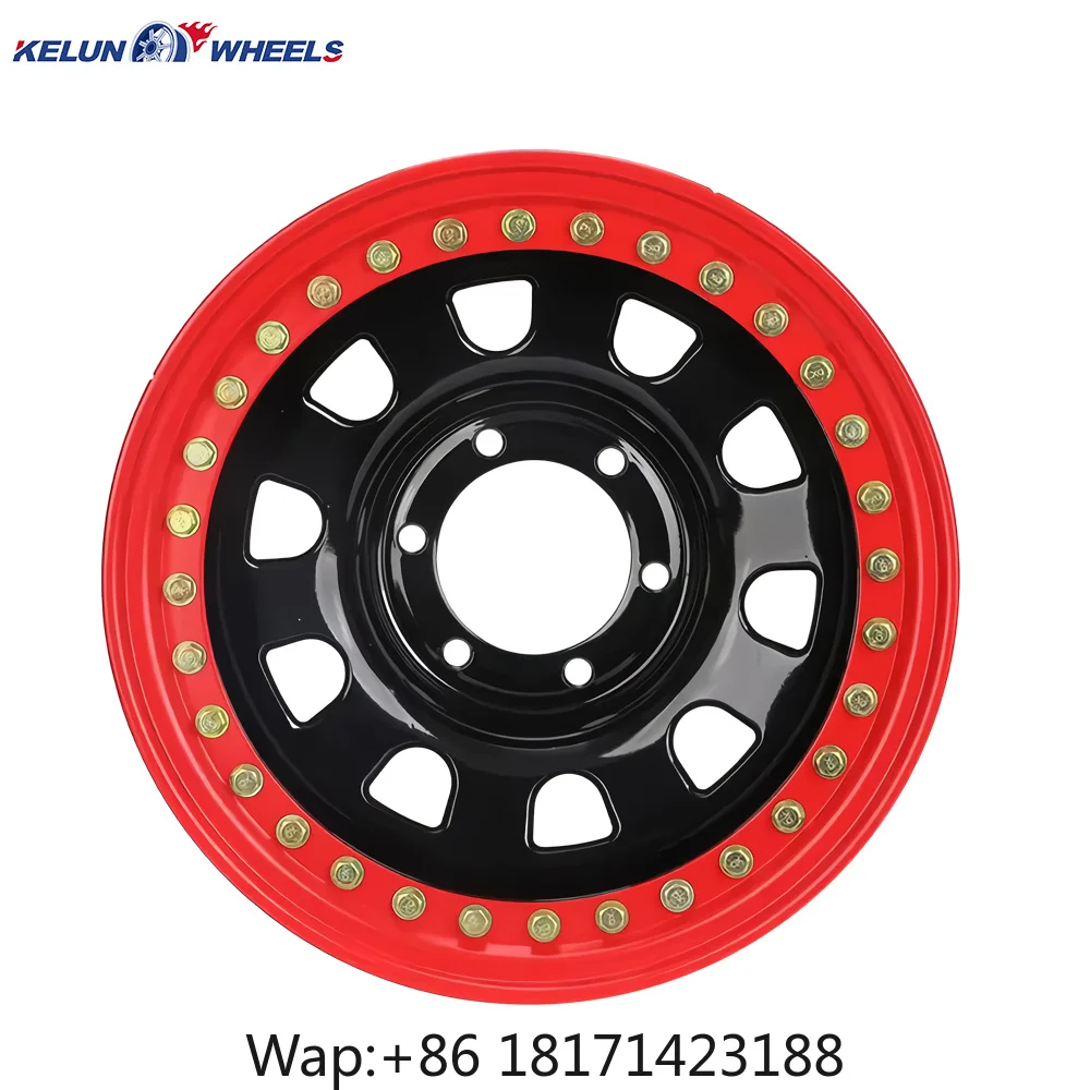 【Hot】15*8/16*7 Red Ring 4*4 Beadlock or 4*4 off Road Wheels Other Customization