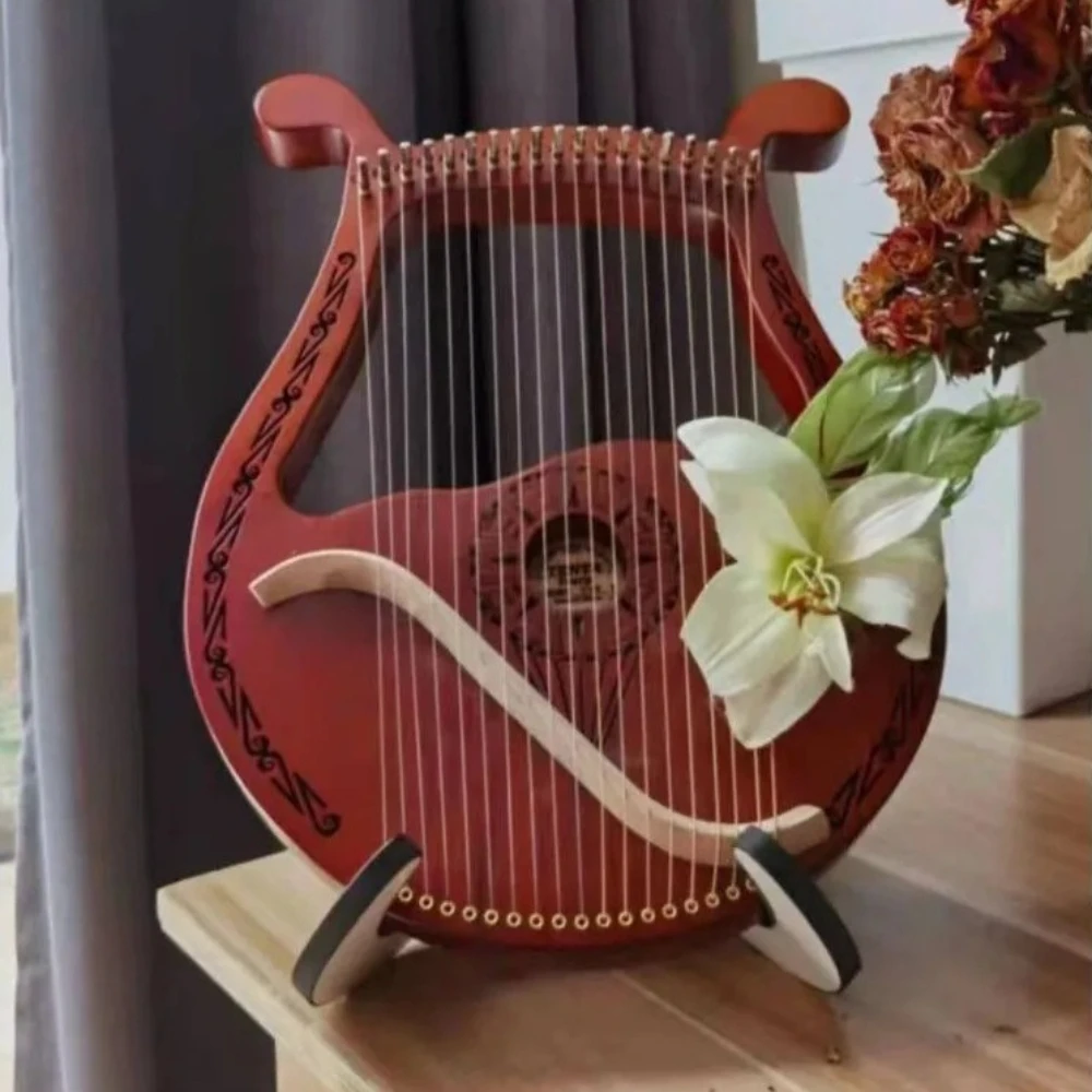 พิณฮาร์ปไม้เนื้อแข็งวินเทจ 19/ - Musical Instrument Harp บทวิจารณ์และราคา