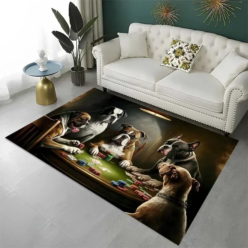 Smoking dog carpet living room bedroom housewares children's room baby mattress bathroom kitchen non-slip carpet Christmas gift