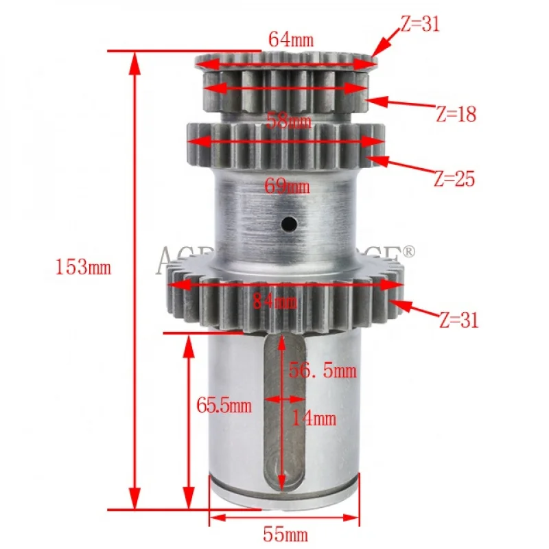 Caixa De Engrenagens De Soldagem Passiva Durável, para Trator De Parte Foton Lovol, OEM TL02371070012